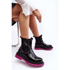 Chelsea-stövlar i läder för kvinnor Maciejka 06199 Svart 1