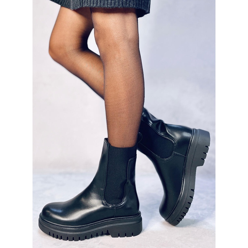 Höga Chelsea-stövlar Earth Black svart 2