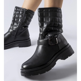 Bluffs svarta quiltade stövlar 1