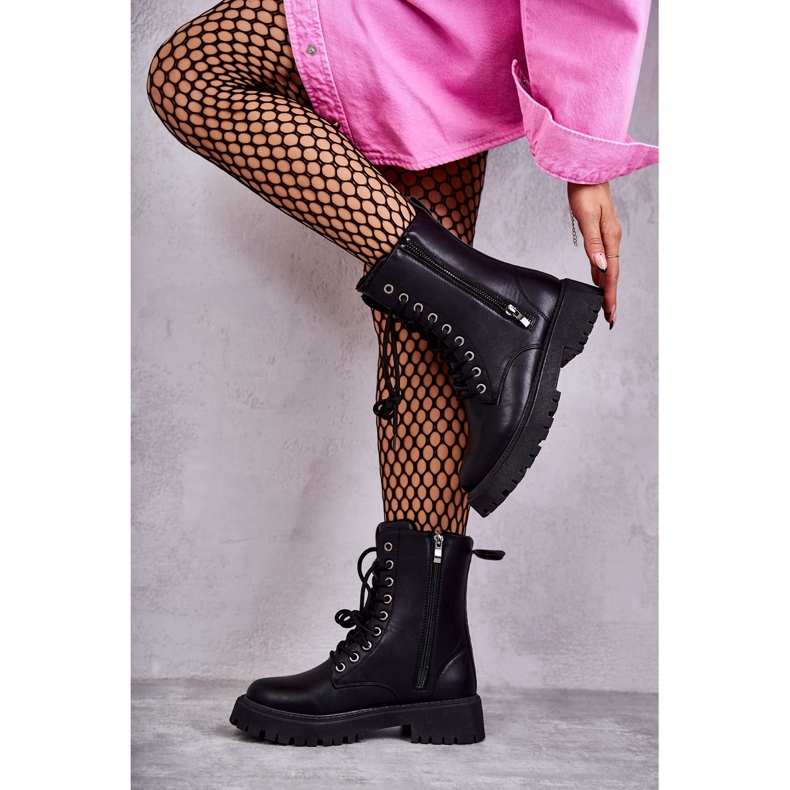 NEWS Arbetsstövlar, isolerade i ekoläder, svarta 2