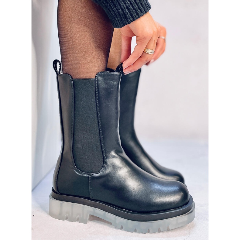 Troy Black högskurna Chelsea-stövlar svart 1