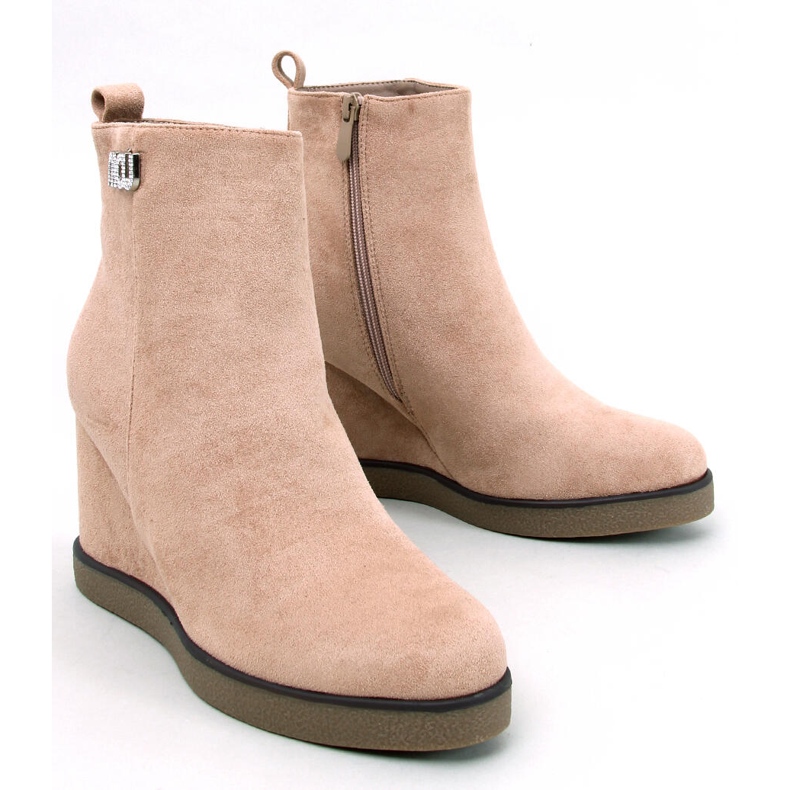 Rochelle Khaki kilboots beige 1