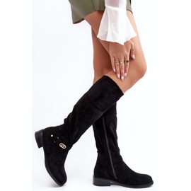 Isolerade mockastövlar med platta klackar S.Barski HY07-31 Svart 2