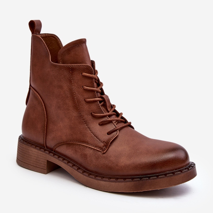 Klassiska platt stövlar för kvinnor Brun Ballisa 2