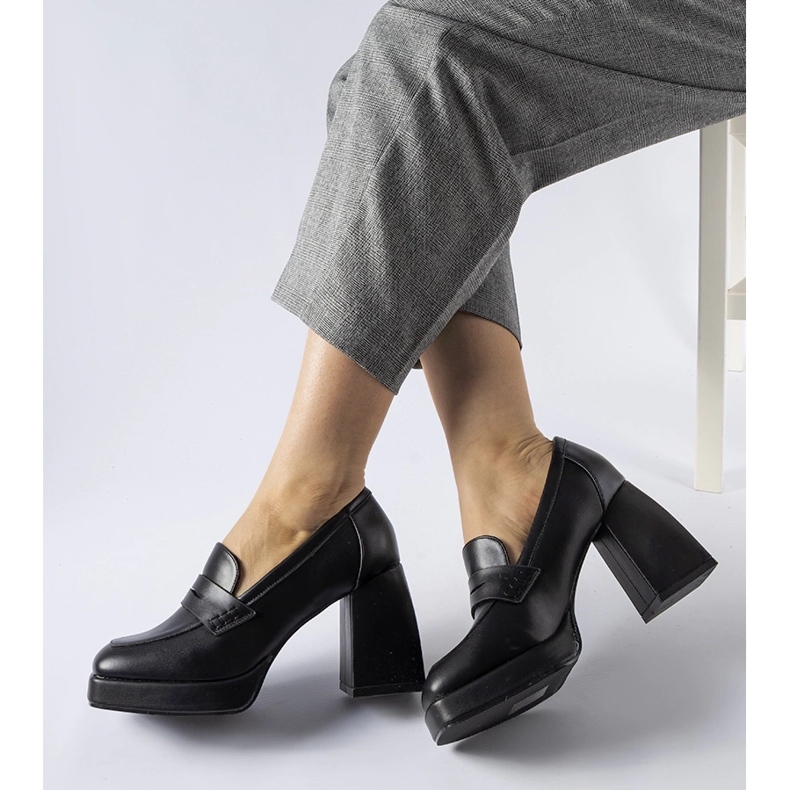 Black Reel högklackade pumps svart 1