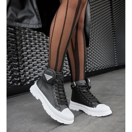 Svarta Bolman sneakers med hög plattform 2