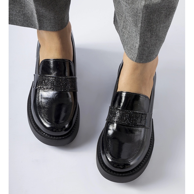 Svarta patentpumps med Harrisburg-klack 1