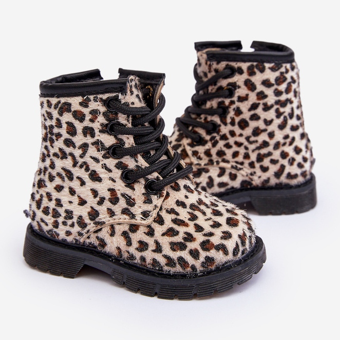 Isolerade barnstövlar med dragkedja, Beige Goopy 1