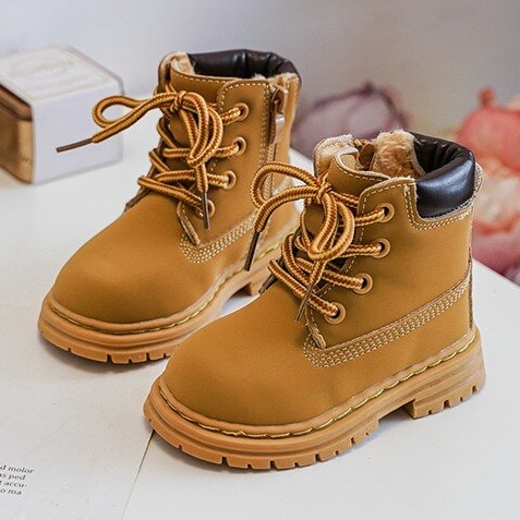 Barns Camel Bansi Trapper Boots med dragkedja brun 1