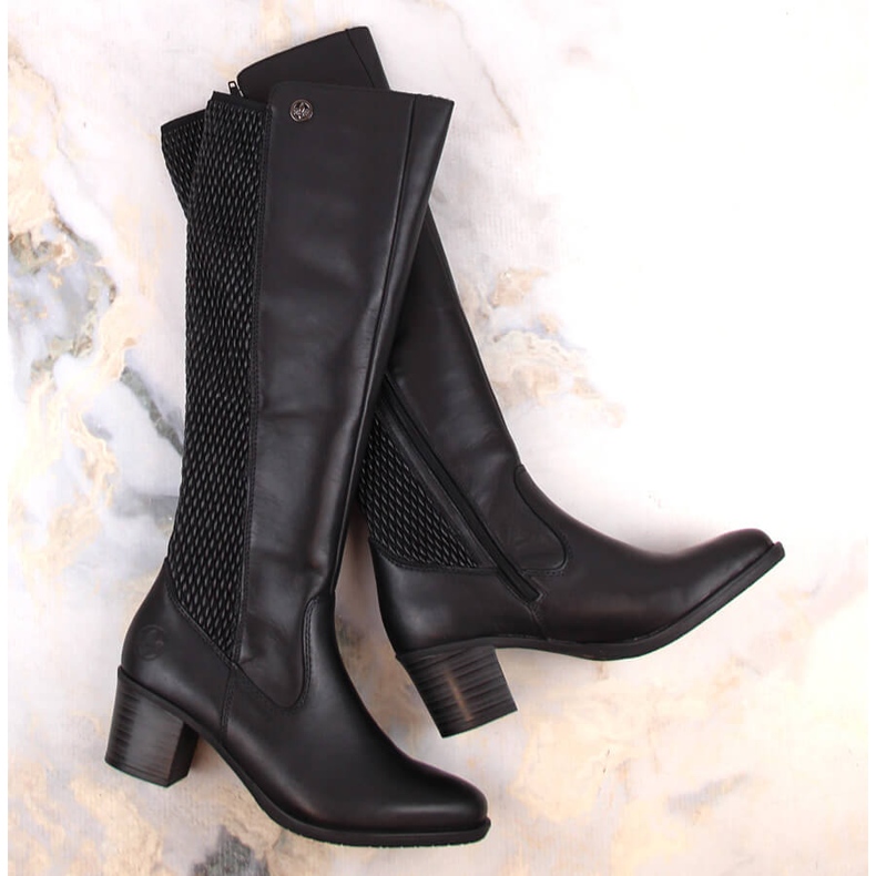 Rieker stövlar, isolerade, med ett elastiskt band, läder W Y2050-00 RKR638 svart 1