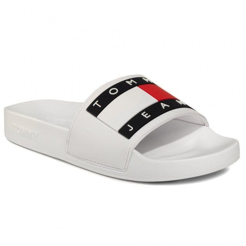 Tommy Hilfiger Tommy Jeans Flagga Pool Slide W EN0EN00474-YBS flipflops vit 1