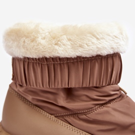 Snöskor för kvinnor med tjock sula, mörkbeige lureta 5