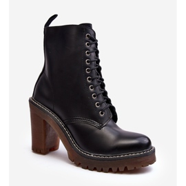 Ankelstövlar med snörning för kvinnor Svart Arove 2