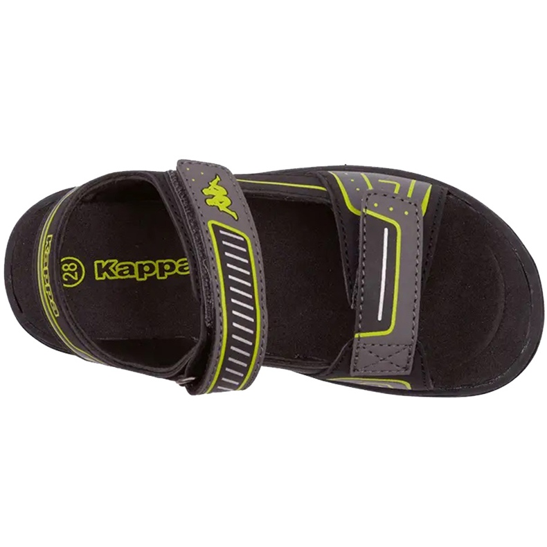 Kappa Paxos barnsandaler svart och lime 260864K 1133 1