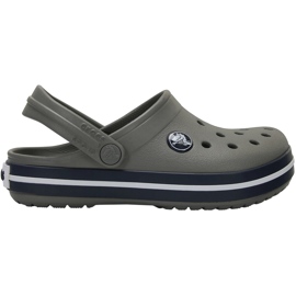 Crocs Kids Crocband Clog barnträskor, grå och marinblå 207006 05H 1