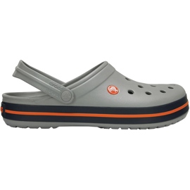 Crocs Crocband Clog herrträskor grå och orange 11016 01U 1