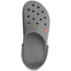 Crocs Crocband Clog herrträskor grå och orange 11016 01U 2