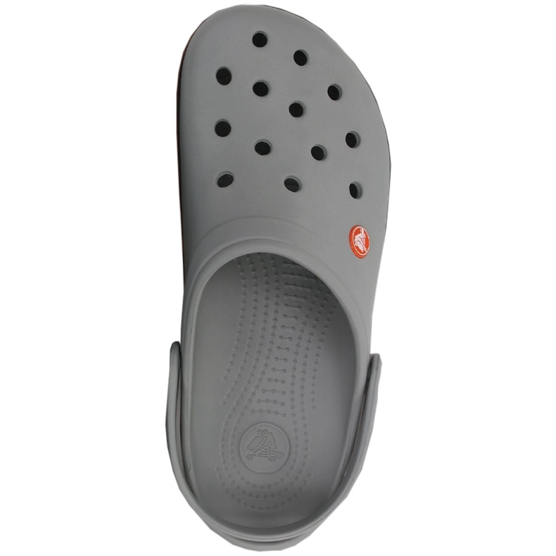 Crocs Crocband Clog herrträskor grå och orange 11016 01U 2