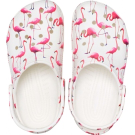 Crocs Classic Party Kids barnträskor vit och rosa 207826 1CW 2