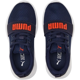 Puma Wired Run Ps barnskor, marinblå 374216 21 2
