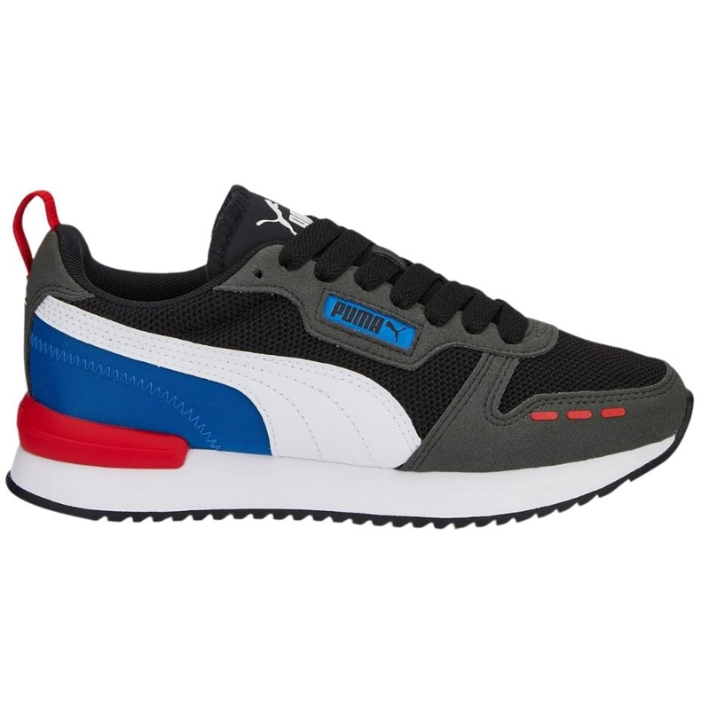 Puma R78 Jr barnskor svart-grå-blå 373616 29 vit 1