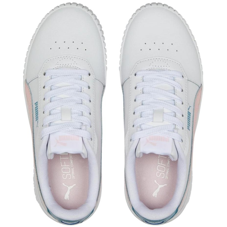 Puma Carina 2.0 Jr vit-rosa barnskor 386185 05 2