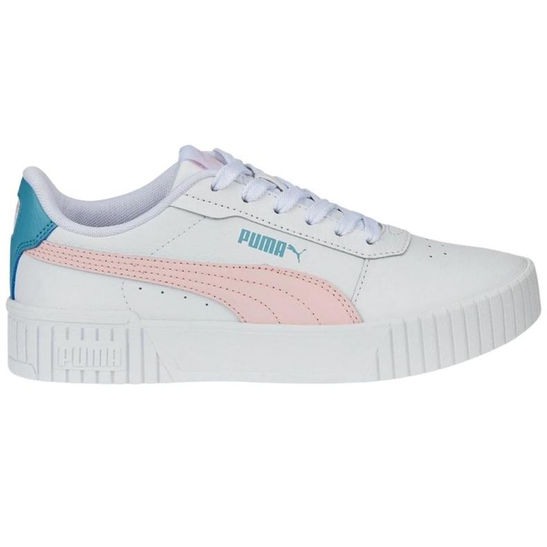 Puma Carina 2.0 Jr vit-rosa barnskor 386185 05 1