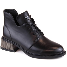 Filippo W PAW496 svarta isolerade ankelboots med dekorativ klack 1