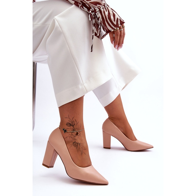 Diamantique Klassiska Heel Pumps Naken Odessa beige 4