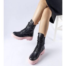 Svarta sneakers med färgglad Quennie-sula 1