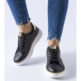 Svarta och guld Fraggle sport sneakers 1