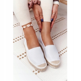 Läder Espadriller På En Flätad Sula Big Star HH274506 Vit 6