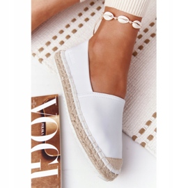 Läder Espadriller På En Flätad Sula Big Star HH274506 Vit 2