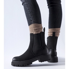 Piedalue svarta isolerade matta stövlar 1