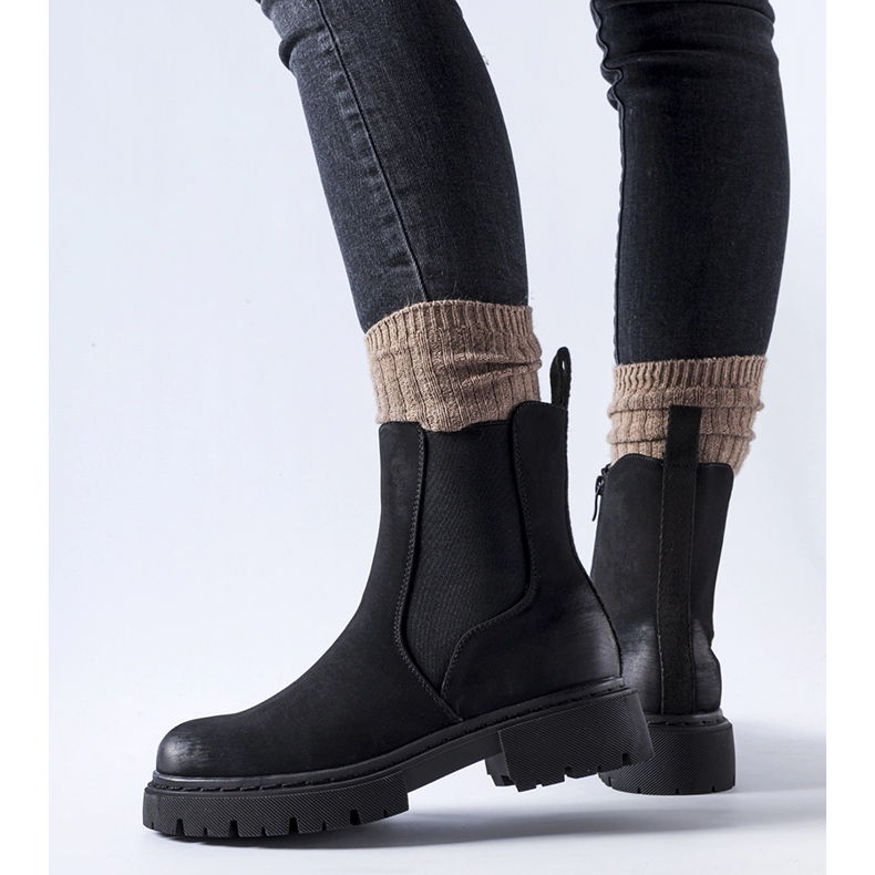 Piedalue svarta isolerade matta stövlar 1