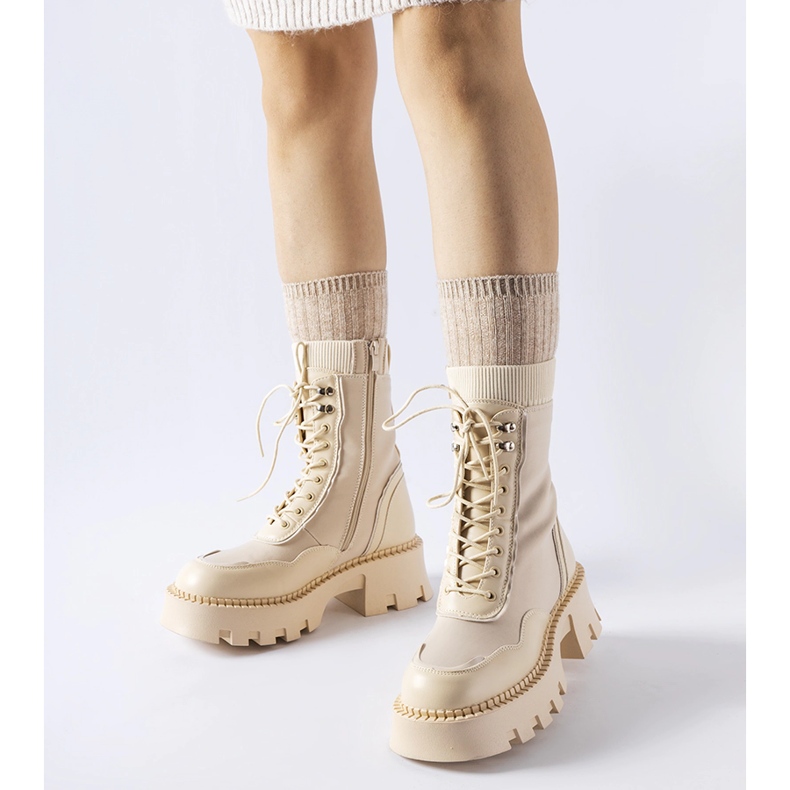 Beiga arbetarskor med massiv Olona-sula beige 1