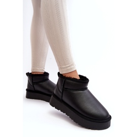 Snöskor i läder för kvinnor, svart Loreley 1