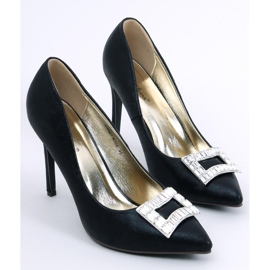 Deborah Black kvinnors utsmyckade klackar svart 1