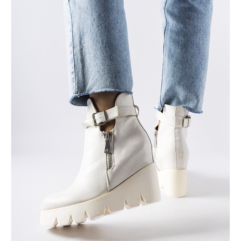 Sherri vita ankelstövlar 1