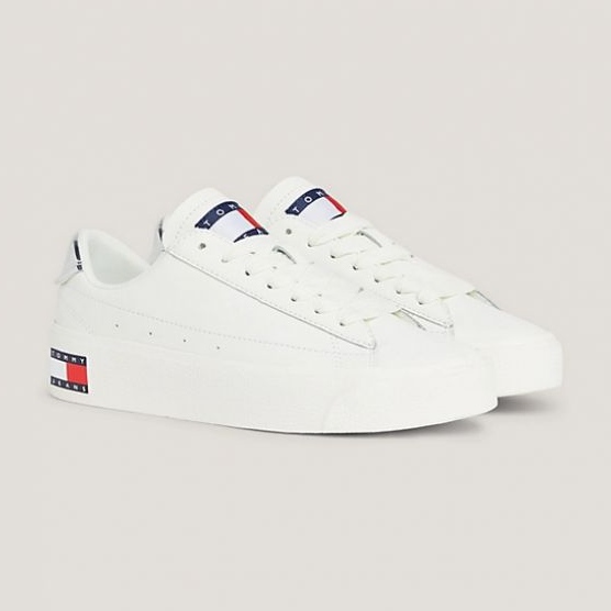 Tommy Hilfiger Vulc Lealther Plat Lc M skor EN0EN02284YBL vit 1