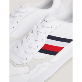 Tommy Hilfiger Court Cupsole Retro Lth Stripes M FM0FM04828YBS skor vit 1