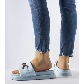 Frédérique blå plattformsflipflops 2