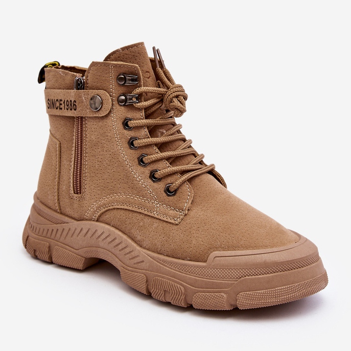 Isolerad mocka dam ankelstövlar Beige Jailina 1