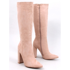 Maureen Khaki stabila klackstövlar beige 1