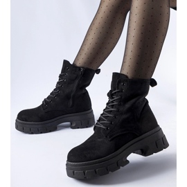 Svarta arbetarskor med tjock Qureshi-sula 1