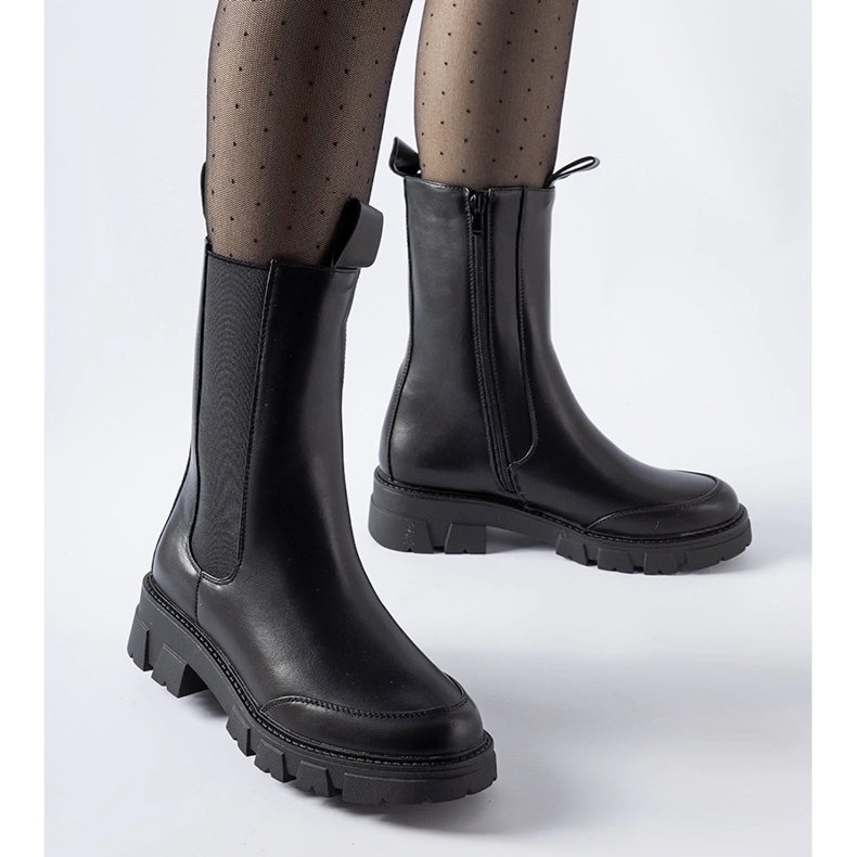 Svarta massiva isolerade Morbello stövlar 1