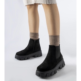 Svarta låga stövlar med massiv Willo-sula 1