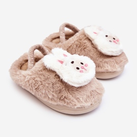 Furry Bunny Tofflor för barn Beige Dicera 1
