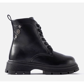 Grafitisolerade flickstövlar från Basara svart 1