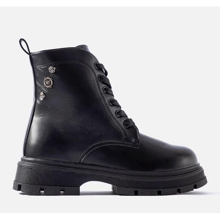 Grafitisolerade flickstövlar från Basara svart 1